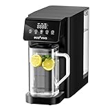 Ecoviva UV Auftisch Umkehrosmoseanlage, 8-stufiger Wasserfilter mit Heißwasserspender & TDS-Monitor, Tragbarer Wasserreiniger für Büro, Camping & Schlafzimmer, Ohne Installation