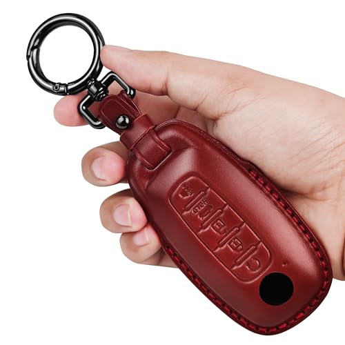 Coque de clé en cuir Nissan idée cadeau parfaite rouge pour passionné auto