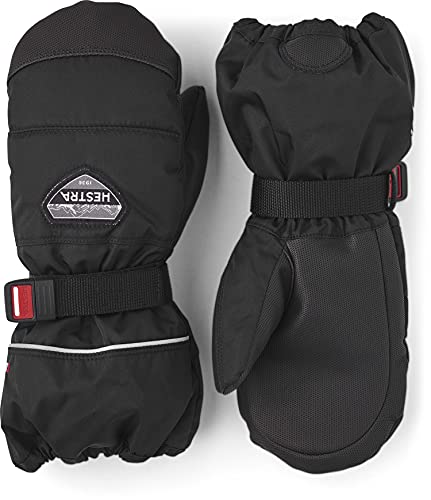 Hestra Kids' CZone Mitten I Waterproof, Insulated Kid's Mitten for Skiing, Snowboarding or Playing in The Snow - Black - 5