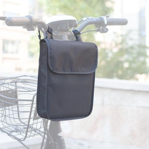 RAYTRUTH 自転車フロントバッグ 防水 多機能 自転車に付けるバッグ 軽量 自転車 バッグ (ブラック)