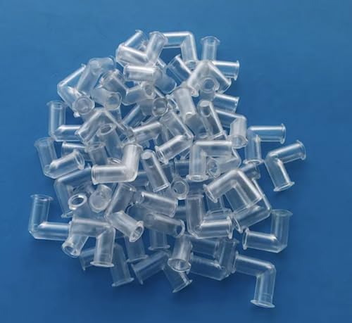 Bleedzone RSN098 10 Pcs L Shaped Plastic Elbows - 90 Degree Elbow Hose Fittings Plastic Tubing Connectors - Right Angle Syringe Adapter For Luer Lock Syringe Tips thumb #3