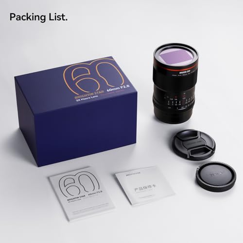 Image of Brightin Star Prime Lens for Panasonic Olympus Micro4 /3 Mount Mirrorless Cameras (60 /2.8 Full Frame)