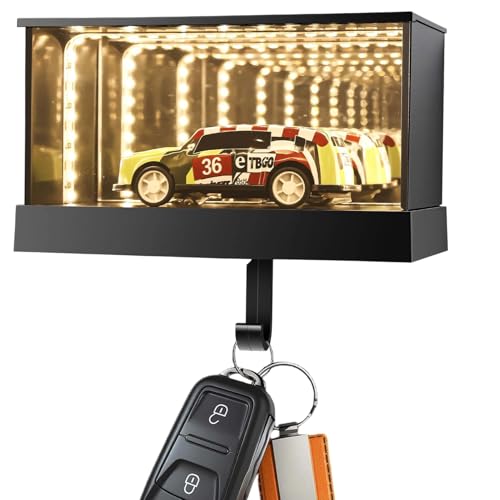 Llavero de pared genérico para coche, con luz LED y organizador de pared, modelo de coche, llavero fresco | para salón, oficina, casa, apartamento cocina, entrada