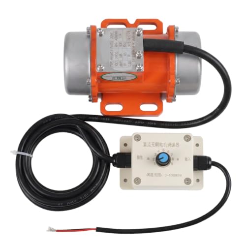 Electric Vibrating Motor, DC Vibrator Motor 30W Brushless, 24V 4000RPM Variable IP65 Speed concrete vibrating tool with Speed Controller Brushless, Concrete Vibrators (DC12V)