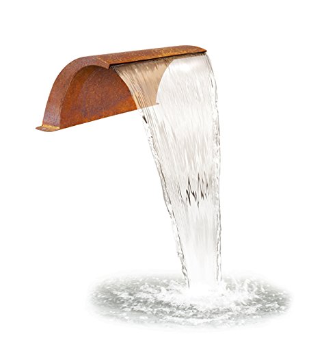 Primrose 30cm Corten Steel Arc Waterfall Blade Water Feature Outdoor Cascade