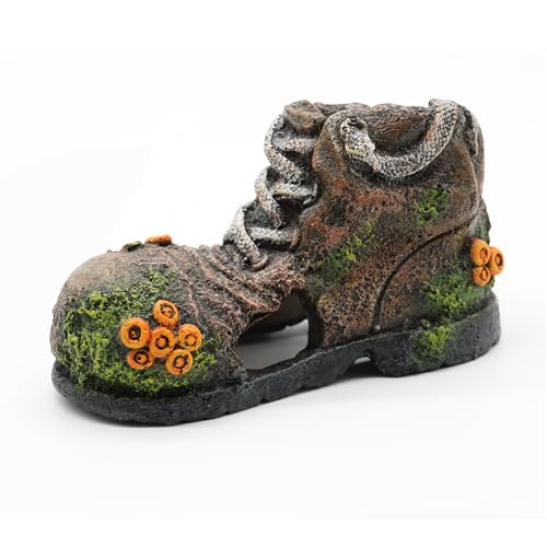 Amtra Deko Scarpone Vintage Décoration Aquarium Eau Douce et Marine en résine pour Aquariums et baignoires de Poissons Non Toxique 14,7 x 6,5 x 8,3 cm