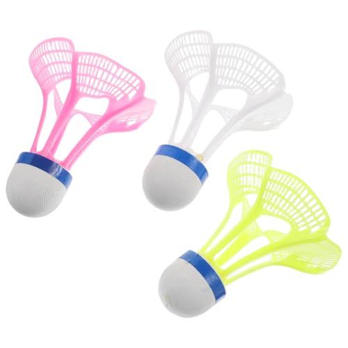 BESPORTBLE Windproof Nylon Badminton Shuttlecocks 3Pcs for Indoor Outdoor Training Durable Precision Control Ideal for Practice and Matches