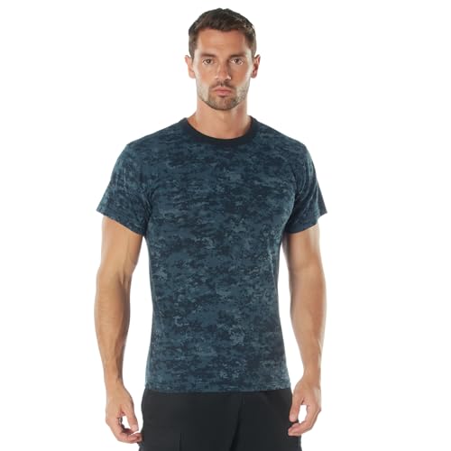 Image of Rothco Camo T-Shirt | Men's Short Sleeve Camouflage Crew Neck Base Layer Rugged Outdoor Hiking Workout Gym Tee Shirt
