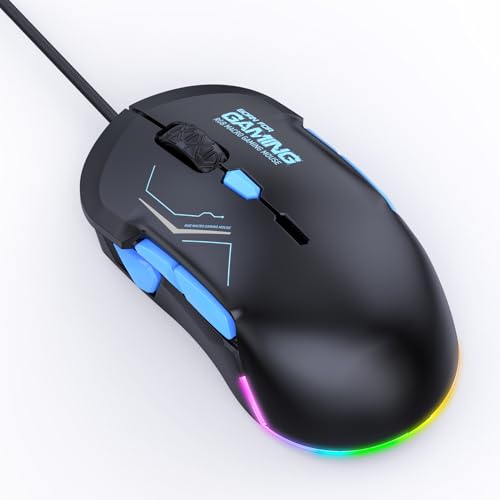 Souris de jeu filaire haute DPI et rétroéclairage RVB pour une précision maximale sur PC