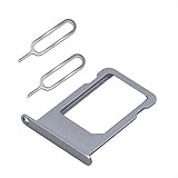 BisLinks Replacement SIM Card Tray Holder for iPhone 5S SE Space Grey/Black