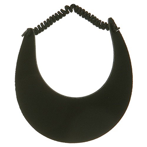 Mg Women's Cotton Solid String Sun Visor Hat Black #TOP2