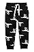 FILOWA Jogginghose Jungen Hosen Schwarz Baumwolle Dinosaurier Jogger mit Tunnelzug Lang Kleinkind Sweathose Streetwear Sporthose Freizeithose Trainingsanzug Bottoms Kinder Jungs 5-6 Jahre