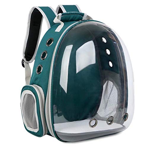 N&FHonhan Transparent Capsule Pet Travel bBag Backpack for Puppies Dogs Cat Carriers Bag with Two Side Ventilation Holes.