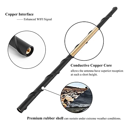 Image of 16 Inch Antenna for Jeep Wrangler Accessories JK JL Unlimited Sahara Rubicon Sport Willys 4xe Gladiator JT Mojave 2007-2025, Jeep OEM Antenna Replacement for FM AM Car Radio Reception