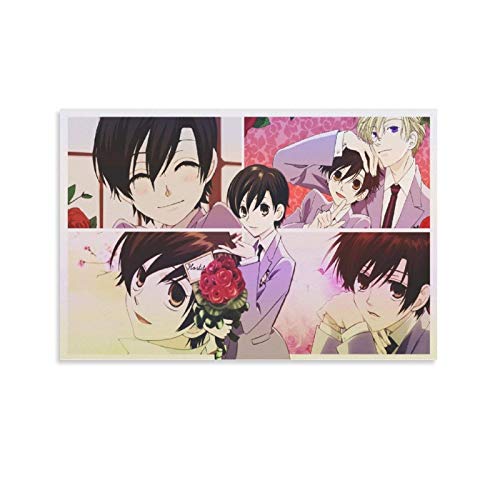 VOUERD Affiches sur Toile sans Cadre 60X90cm Ouran High School Host Club Poster Fujioka Haruhi Anime