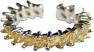 SALTY Anti Tarnish Tennis Finger Ring for Women | Adjustable Fancy Jewellery Design | Latest Fashion Accessories for Girls... Price In India