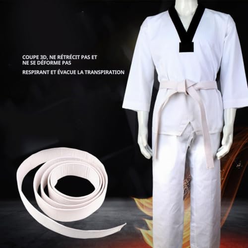 Uniforme Taekwondo Enfant, Confortable et Respirant, Dobok Enfant Doux Léger pour Enfants et Ados en Cours de Sport, Entraînement et Compétition – vue 6