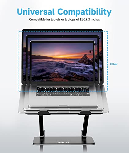 Laptop-Stand-EPN-Ergonomic-Portable-Laptop-Riser-Adjustable-Height-Laptop-Holder-with-Non-Slip-Silicone-Aluminium-Alloy-Compatible-for-MacBook-Lenovo-and-notebooks-up-to-17-Inch-Black