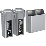 Air 3 Series Battery 2 Pack with Charger, 4241mAh 14.76V Intelligent Flight Battery for DJI Air 3 / Air 3S Drone,46 Minutes Max Flight Time