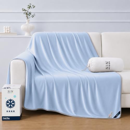 Silky-Smooth Lightweight Cooling Throw Blanket for Hot Sleepers, 50 x 70 in