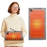 Elektrischer Handwärmer Muff, 60x30cm Tragbare Graphen-Handwärmer mit Sicherem Weichem Plüsch, USB Aufladen 3 Heizstufen Muff Handwärmers, Elektrische Hand Muffs für Outdoor, Grau