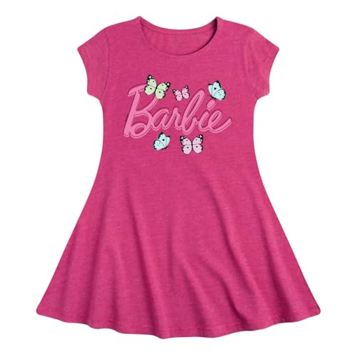 Barbie - Butterflies Flutter - Toddler and Youth Girls Fit and Flare Dress