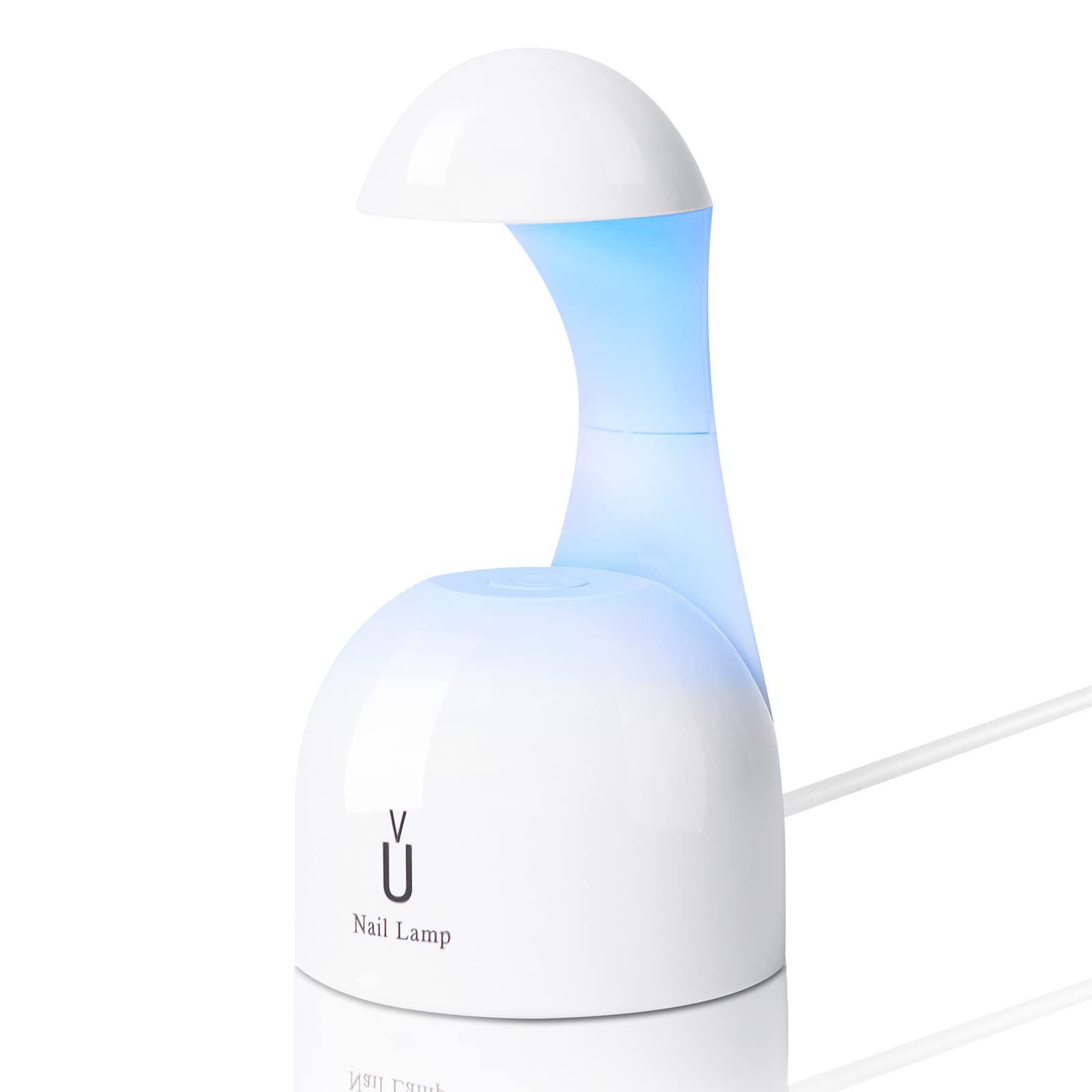 Kepma UV Led Nail Lamp Mini uv Light for Nails Tips Gel Glue Gel Nail Polish Polygel Gel x(White)