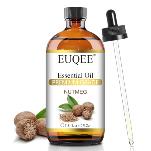 EUQEE Nutmeg Essential Oil 118ML Large Capacity Nutmeg Oil Premium Aromatherapy Essential Oils with...