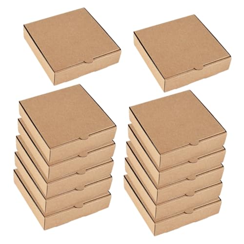 Didiseaon Pizza Wrapping Boxes 12pcs Corrugated Paper Cases for Takeout Easy to Decorate for Parties