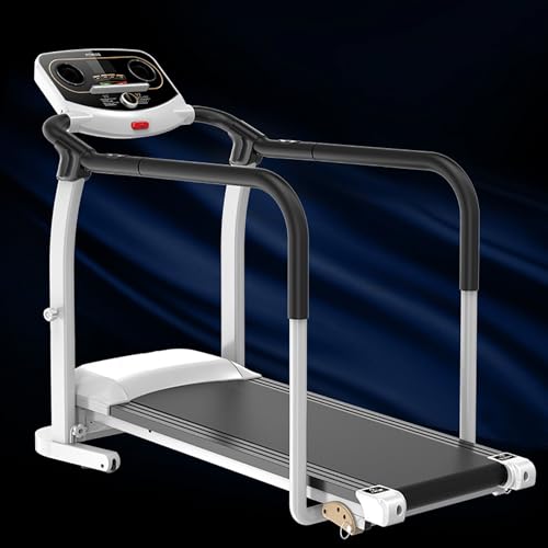 Image of Walking Treadmill for Senior with Long Handrail, Recovery Fitness Exercise Machine Foldable Treadmills for Home with Holder LCD Display, Heart Rate Measurement