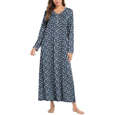 Chemise de Nuit Ekouaer Manches Longues Cover