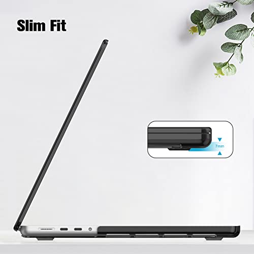 Fintie Hülle Kompatibel mit MacBook Pro 16 (2026-2021) M5 M4 M3 M2 M1 Pro/Max A3428 A3429 A3186 A3403 A2991 A2780 A2485, Ultradünne Hartschale Schutzhülle Kompatibel mit MacBook Pro 16‘’, Schwarz