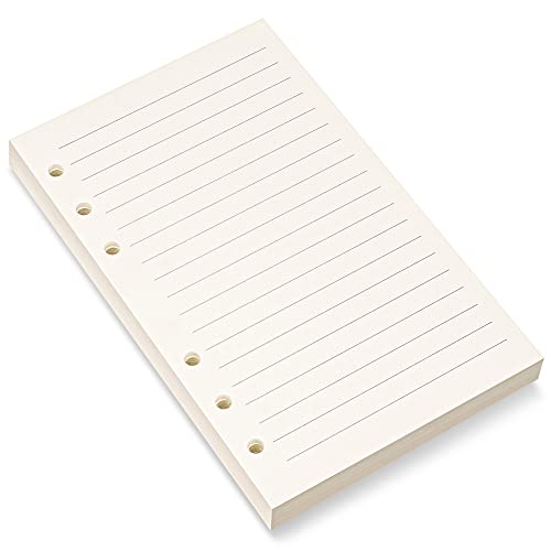 A6 Filler Paper, 6-Hole Punched for 6-Ring Binders, 8mm Ruled...