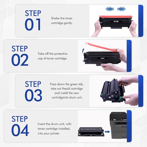 Image of TN 730 TN760 Toner TN-730 /TN-760: Compatible Replacement for TN760 Toner for Brother Printer TN730 TN-730 TN-760 TN 760 730 for MFC-L2710DW MFC-L2750DW DCP-L2550DW HL-L2350DW Printer (4-Black)