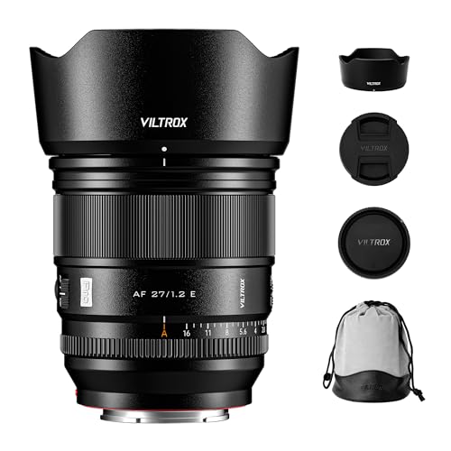 VILTROX 27mm f/1.2 E Lens for Sony E Mount, AF PRO 27mm f1.2 Auto Focus Prime Lens for Sony E Mount Mirrorless a7R a7IV a7RIII a7RIV a7RV A1 FX3 ZVE1 A7CII a6000 a6400 a6600 a6700 ZV-E10 FX30