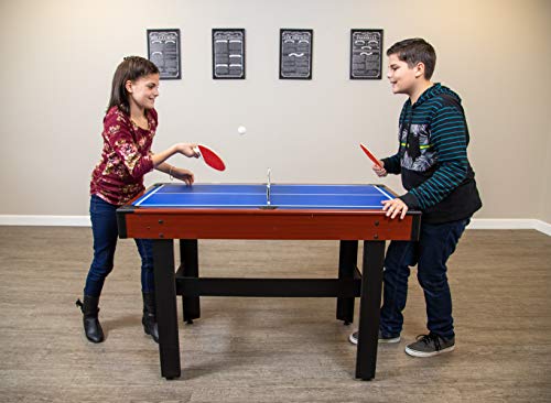 Hathaway Bg1131M Triad 3-In-1 48-In Multi Game Table With Pool, Glide Hockey, And Table Tennis For Family Game Rooms,Blue #TOP3