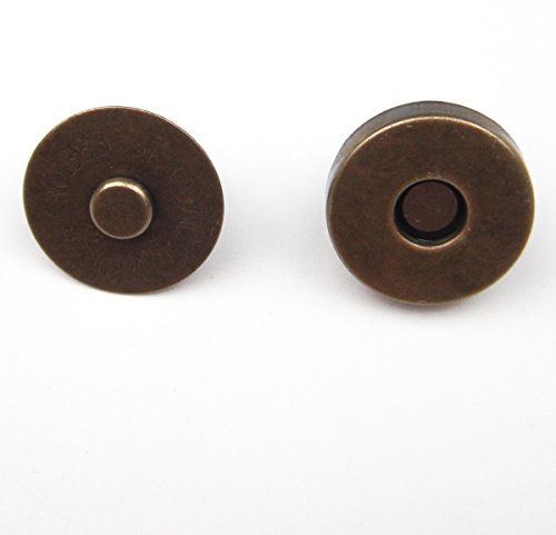 All In One 10 Sets Magnetic Button Clasp Snaps For Sewing Craft Bag Clothing Scrapbooking No Tools Required (18Mm, Antique Bronze) #TOP2