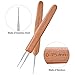 Zonon 3 Pieces 0.75 mm Dreadlock Crochet Hook Bamboo Needle Weaving Crochet, Include 1, 2, 3 Hooks for Dreadlock Supplies