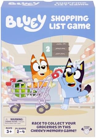 Bluey Shopping List Game, Memory & Matching Supermarket Game
