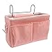 Cestino Portaoggetti da Appendere Tasche da Letto Appendibile Borsa da Comodino per Organizer Sospesa Portaoggetti da Letto Appendibile Accessori per Casa Ufficio Scuola Dormitorio (Rosa)