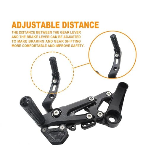 Repose-Pieds Réglables RS660 2020-2023 pédale alu commande reculée moto - 4