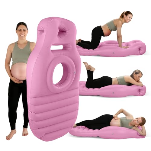 Inflatable Pregnancy Pillow, Inflatable Pregnancy Pool Float with Belly Hole, Comfort for Stomach &...