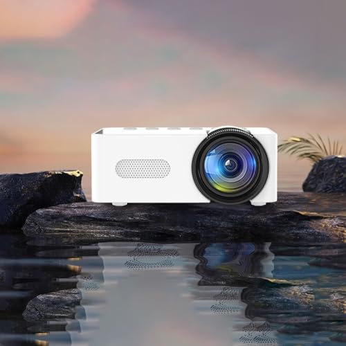 Mini proyector YT100, proyección HD 1080p, conectividad inalámbrica para películas y presentaciones (blanco)