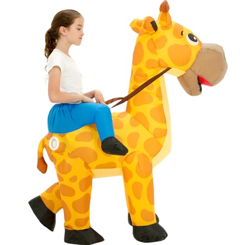 Disfraz inflable de jirafa para niños miniatura 4