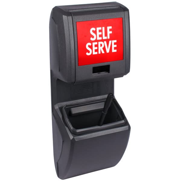 Big Trash Can, Charcoal Gray Windshield Washing Service Center, Outdoor Trash Can for Car Dealerships or Stations, (BC6)