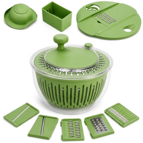 GLIDRIX 6-in-1 Salad Spinner with Vegetable Cutter - Image 2