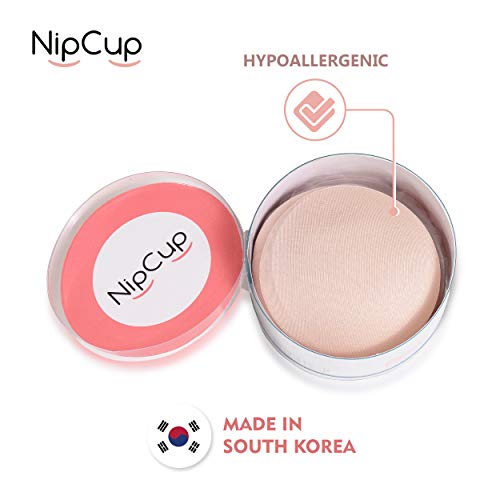 image for NipCup 4 Pairs Reusable Silicone Nipple Covers | Ultra-Thin Adhesive I