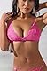 Maiclaice Damen Spitze BH Sexy Triangel Ohne Bügel Bralette Soft Ohne Polsterung Büstenhalter Rosa klein