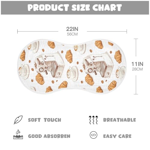vvfelixl Baby Burp Cloths Retro Coffee Machine Baby Newborn Cotton Burping Cloths Set Babys Washcloths 4 Pack2