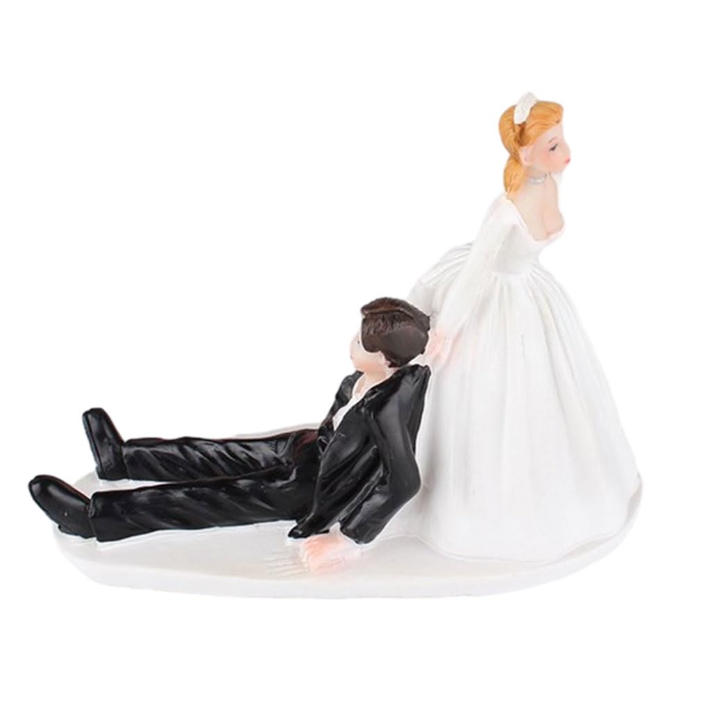 Morza Funny Bride Groom Figurine Humor Favors Unique Gift Cake Toppers Wedding Wedding Cake Toppers Decoration